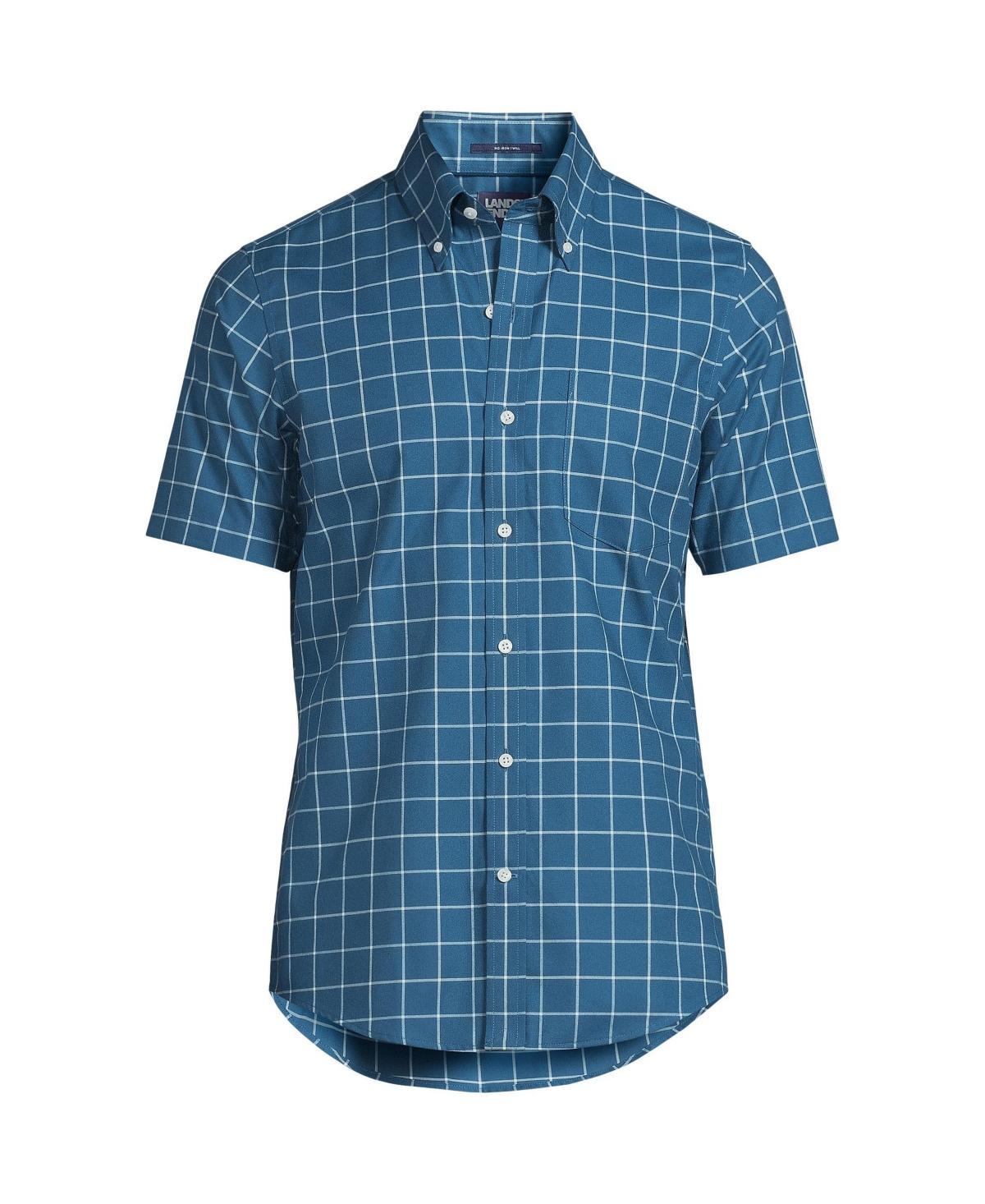 Lands End Mens Short Sleeve Traditional Fit No Iron Sportshirt Product Image