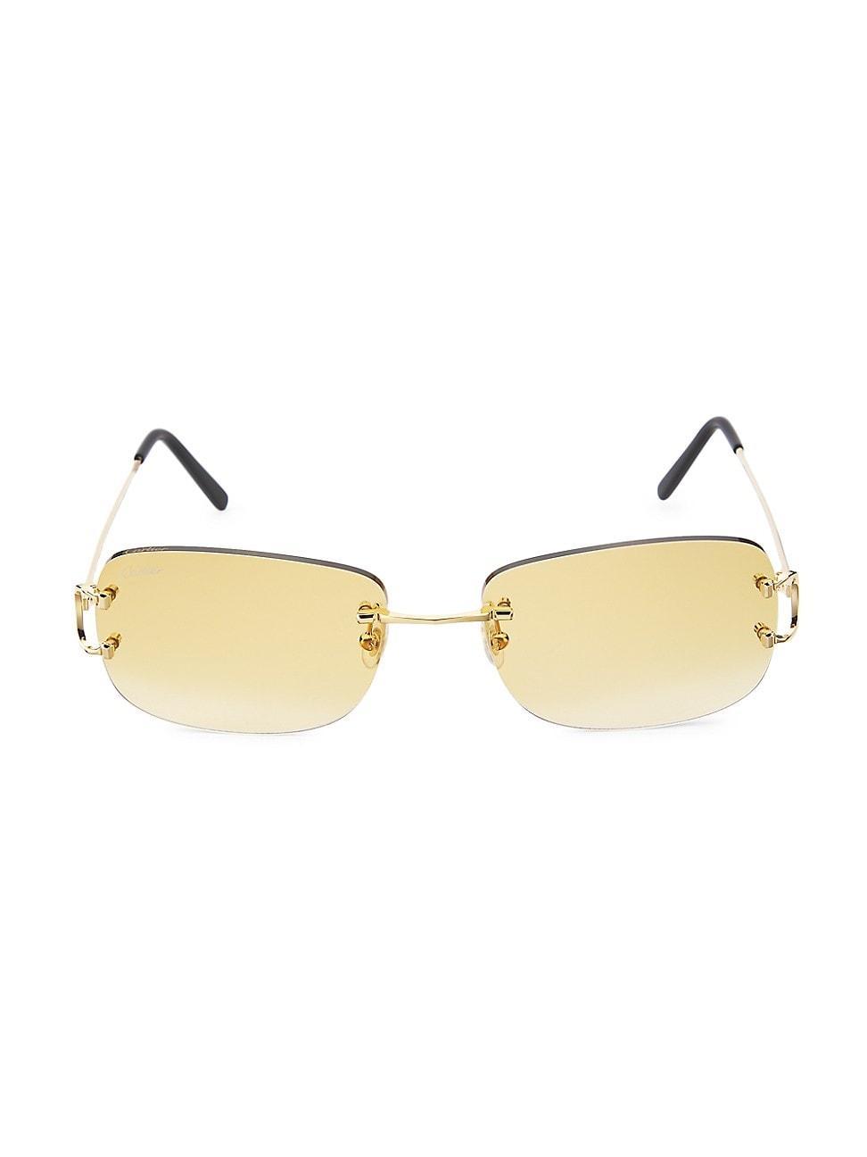 Cartier Signature C 24K Gold Plated Rimless Sunglasses Product Image