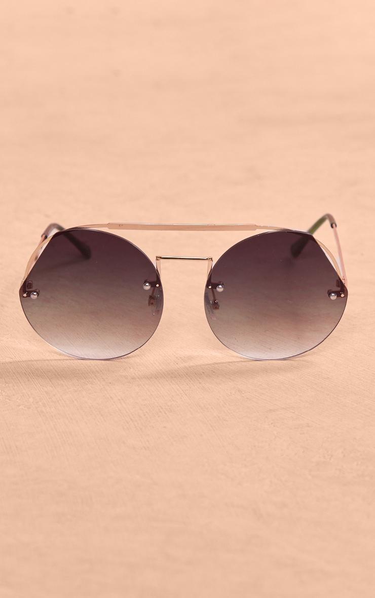 Green Round Lens Aviator Sunglasses Product Image