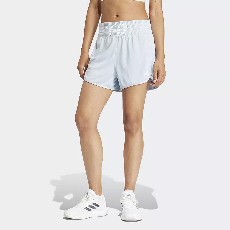 Womens adidas Pacer Essentials Knit High-Rise Shorts Product Image