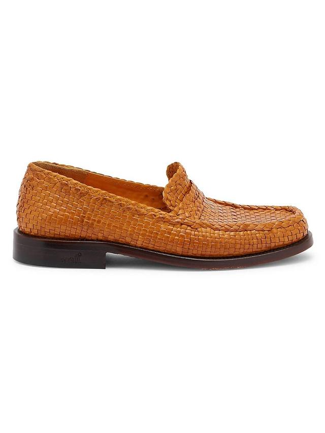 Womens Woven Leather Loafers Product Image