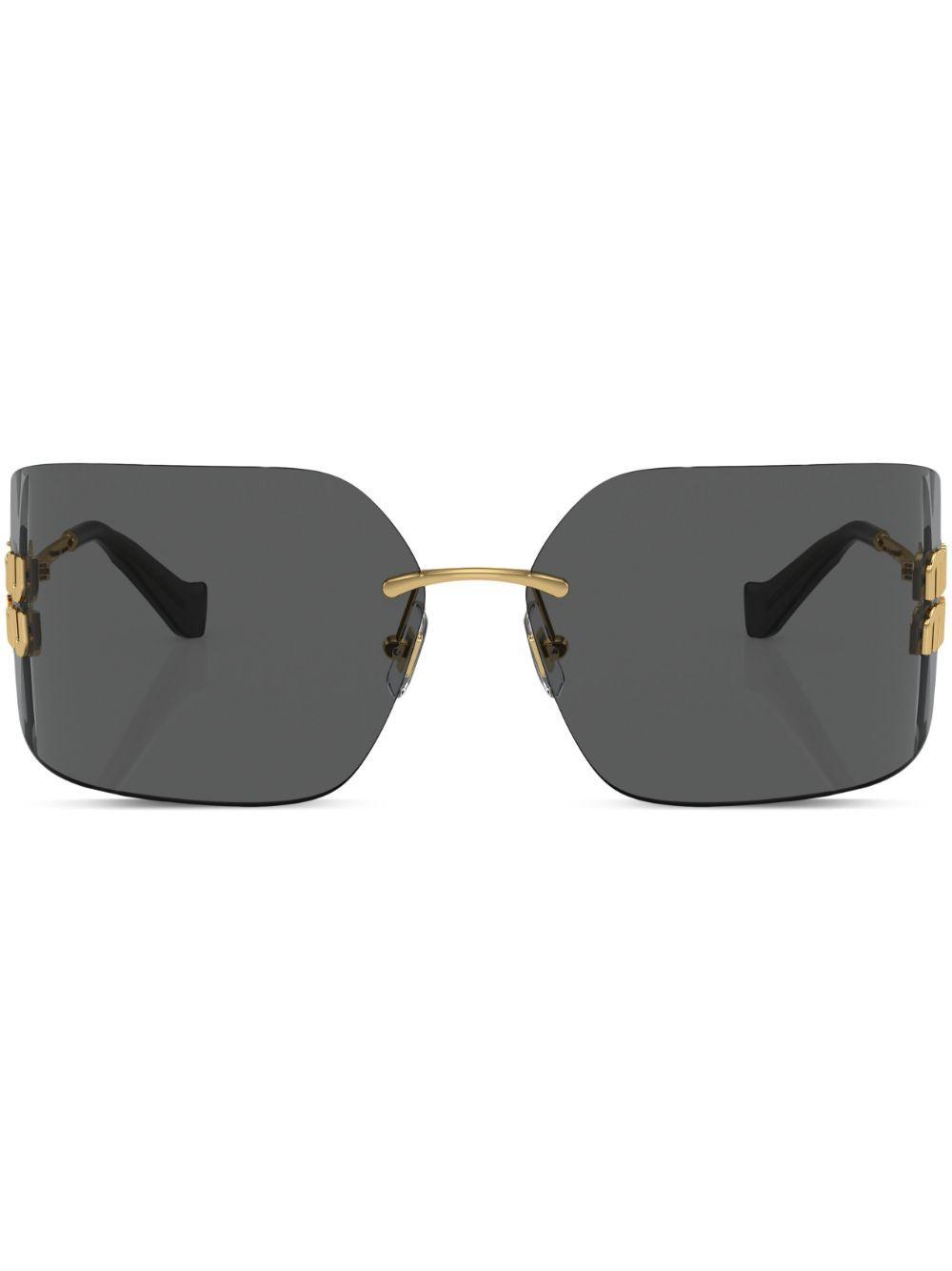 logo-plaque frameless sunglasses Product Image