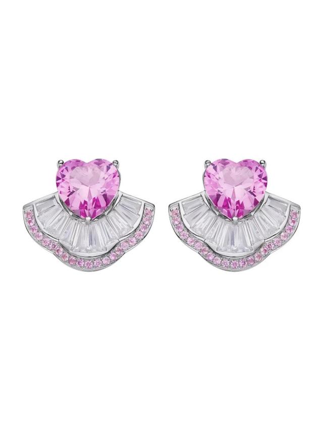 Emilia Heart Earrings (Pink) (Final Sale) Product Image