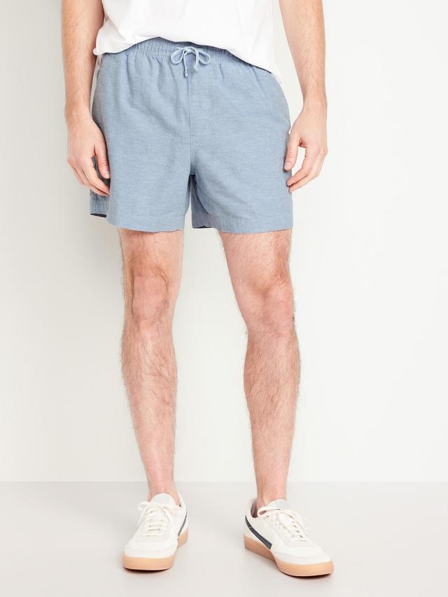 Linen-Blend Jogger Shorts for Men -- 5-inch inseam Product Image