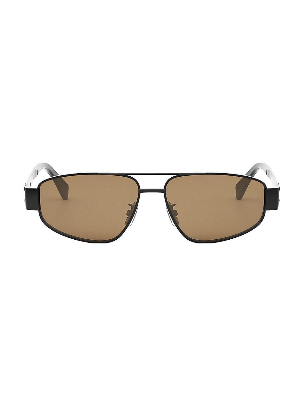 Mens Triomphe Pilot Metal Sunglasses Product Image