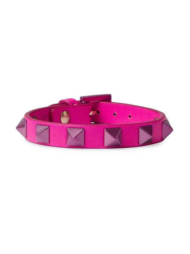 Womens Rockstud Leather Bracelet Product Image