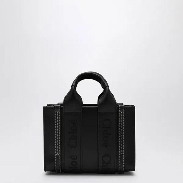 Woody Mini Black Bag In Beige Product Image