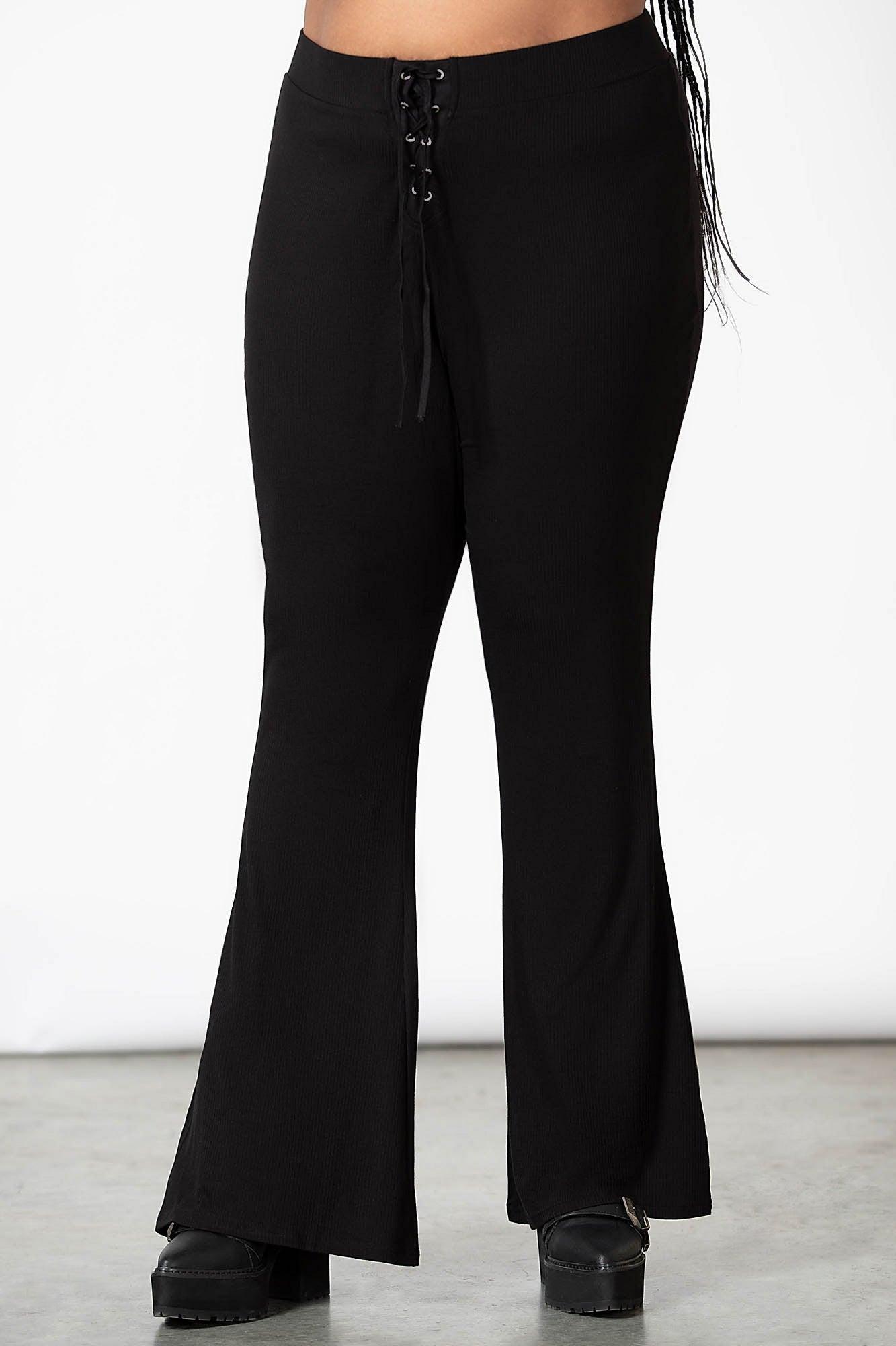 Slo-Burn Bell Bottoms [B] [PLUS] / Black / 93% Viscose, 7% Elastane Product Image