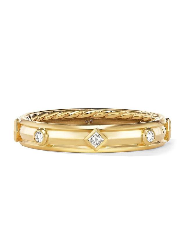 Womens Modern Renaissance Ring In 18K Yellow Gold With Diamonds Product Image