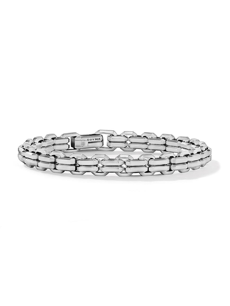 Mens Streamline Double Heirloom Link Bracelet in Silver, 8mm Product Image