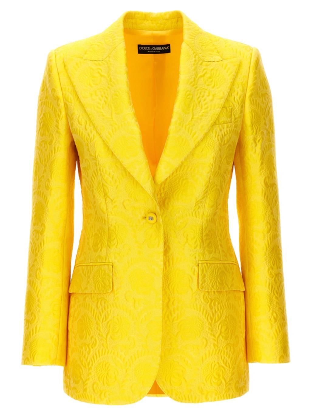 Single-breasted Turlington Blazer In Yellow Product Image