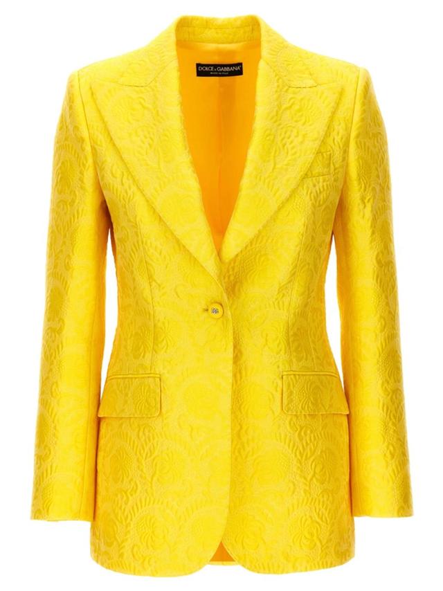 Single-breasted Turlington Blazer In Yellow Product Image