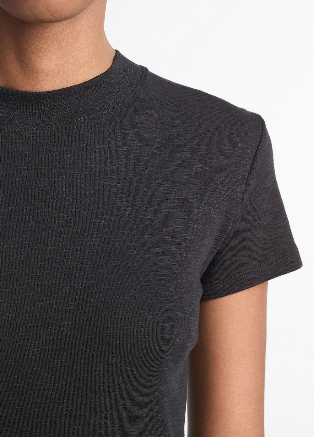 Cap Sleeve Crew Neck T-Shirt Product Image