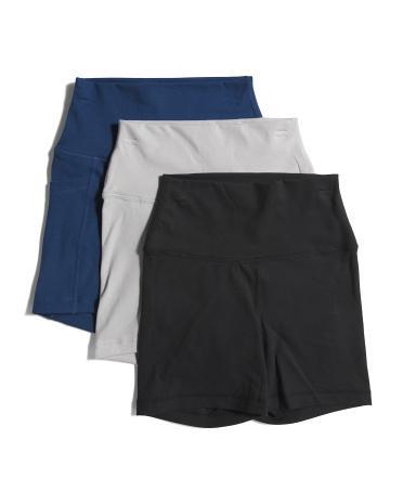 3pk Lux Tribeca Everyday Basic Shorts for Women | Polyester Product Image