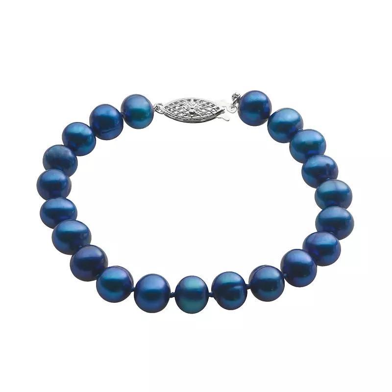 PearLustre by Imperial Dyed Freshwater Cultured Pearl Sterling Silver Bracelet, Womens Blue Blue Product Image