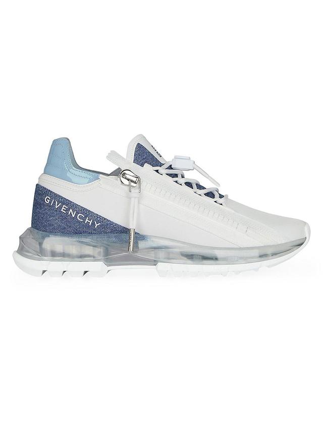 Womens Spectre Runner Sneakers in Synthetic Leather and Denim Product Image