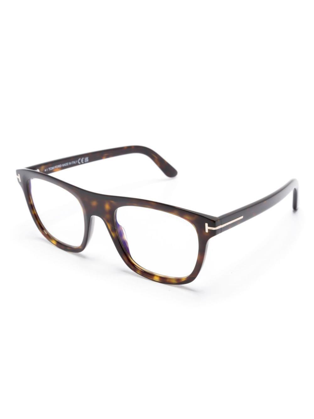 Tortoiseshell Square-frame Glasses In Brown Product Image