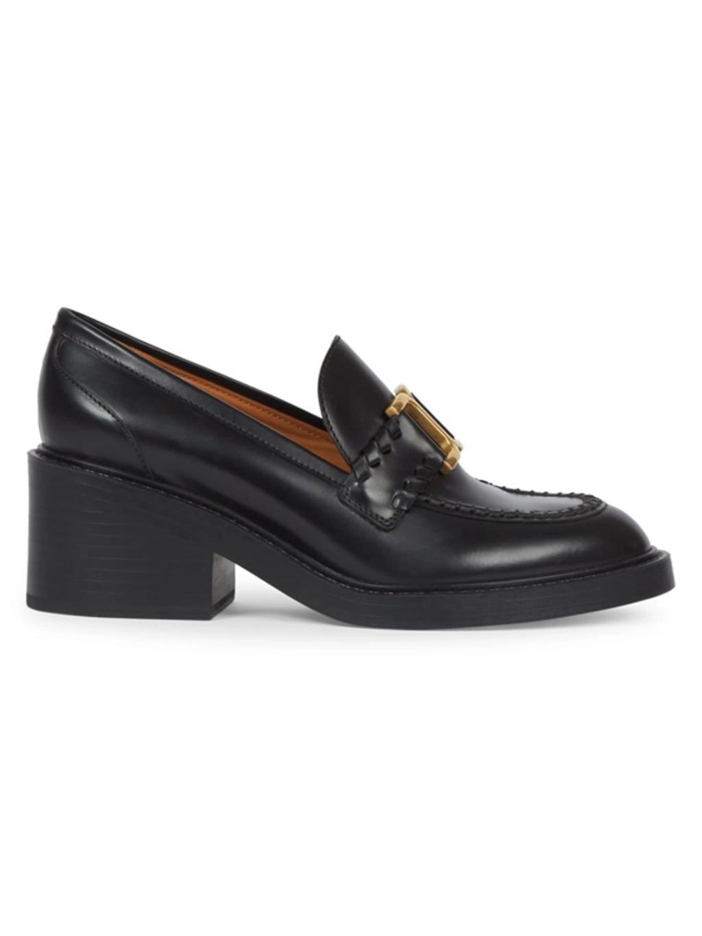 Marcie Leather Loafers In Black Product Image