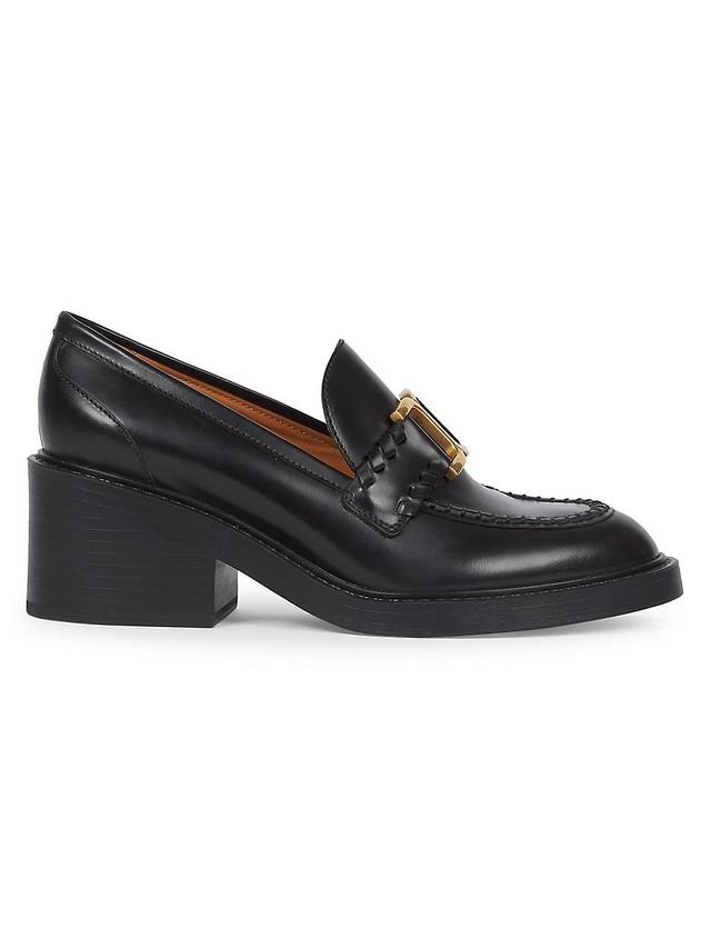 Marcie Leather Loafers In Black Product Image