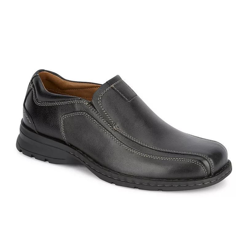 Dockers Agent Mens Leather Casual Slip-On Shoes Black Product Image