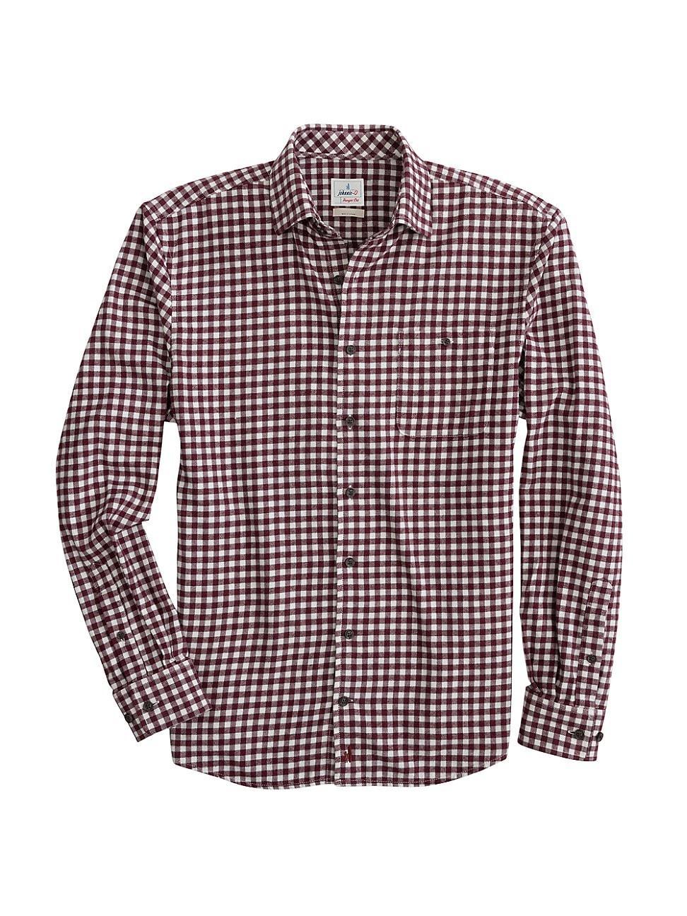 Mens Hyat Checked Button-Front Shirt Product Image