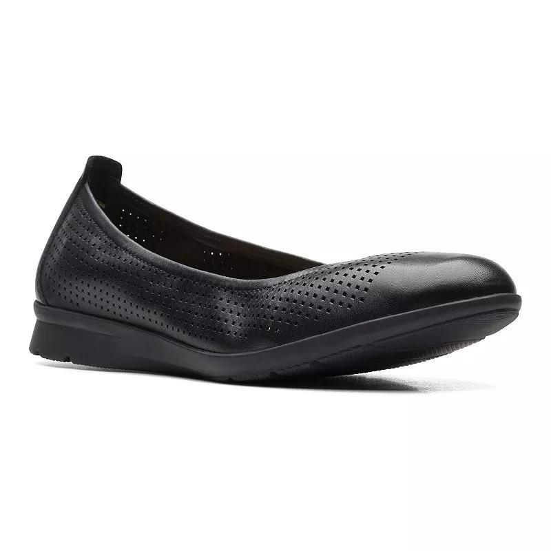 Clarks Jenette Ease Womens Leather Flats Product Image