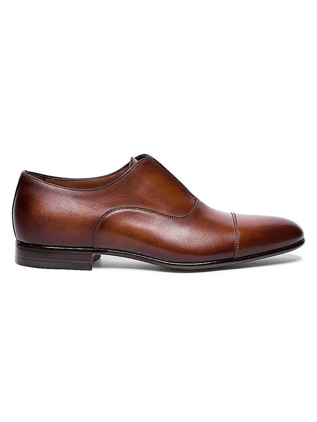 Mens Kenneth Cap-Toe Slip-On Leather Loafers Product Image