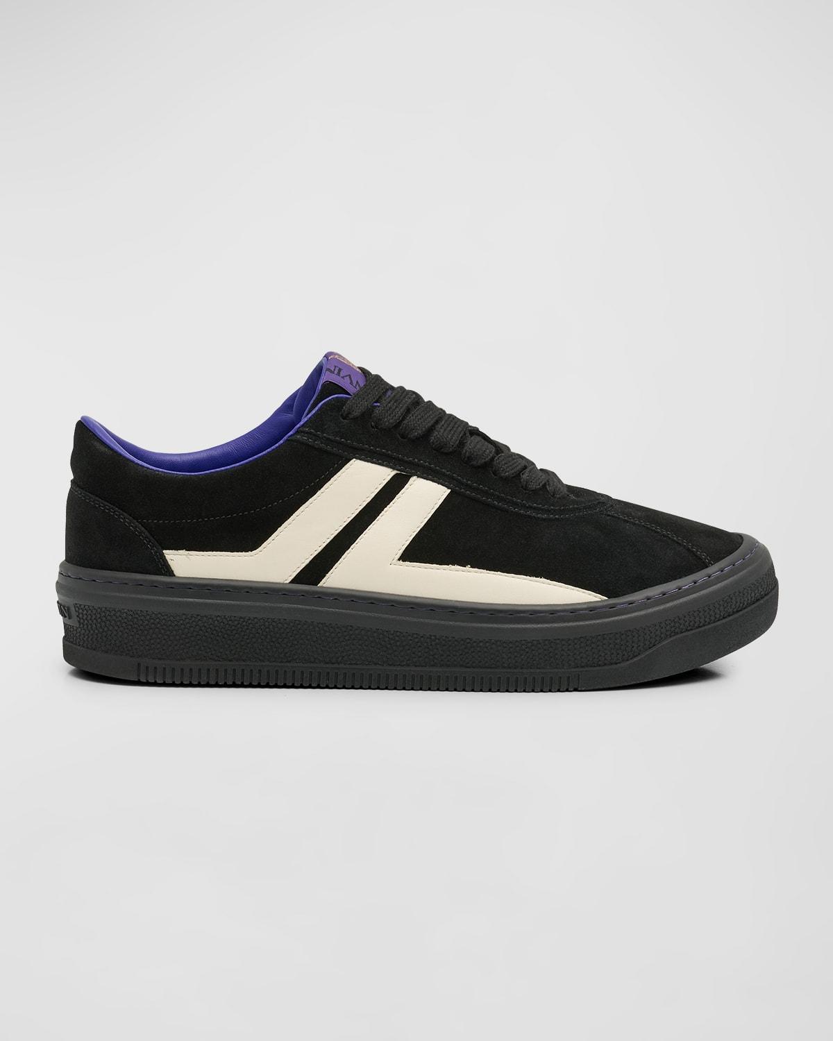 x Future Mens Lanvin Cash Leather Low-Top Sneakers Product Image