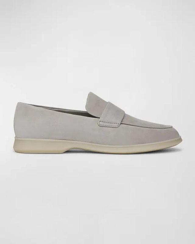 Suede Casual Sporty Loafers In Fog Grey Suede Product Image