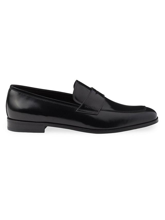 Mens Brushed Leather Loafers Product Image