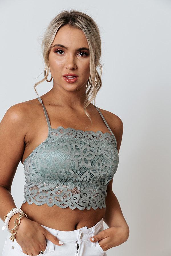 True Mood Lace Bralette In Pear Product Image