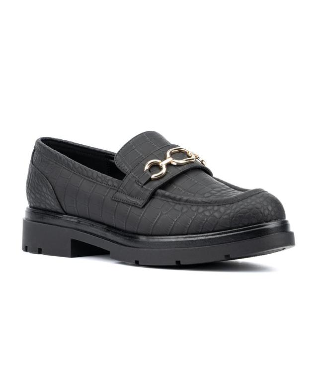 Womens Alodie Chain Croc Embossed Loafers Product Image