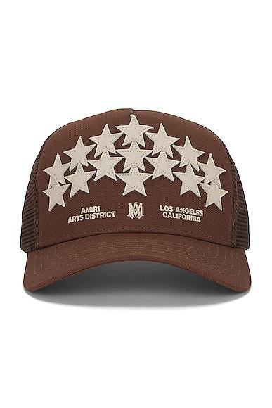 Amiri Leather Star Trucker Brown.. Product Image