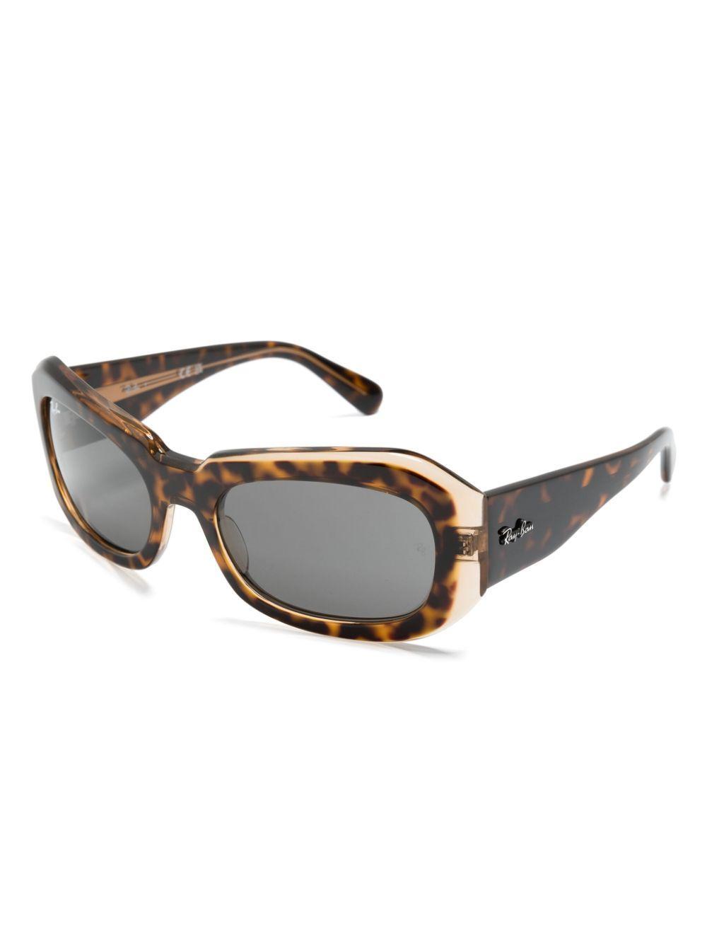 RAY BAN Beate Rectangle-frame Sunglasses In Brown Product Image