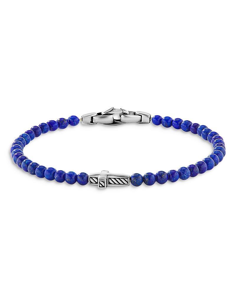 Mens Spiritual Beads Cross Station Bracelet Product Image