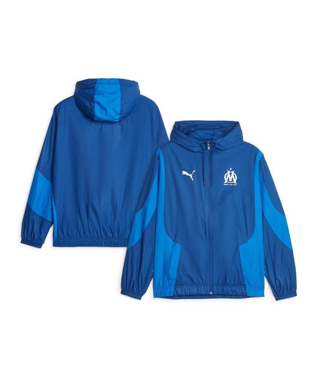 Puma Mens Blue Olympique Marseille 2023/24 Pre-Match Anthem Full-Zip Hoodie Jacket Product Image