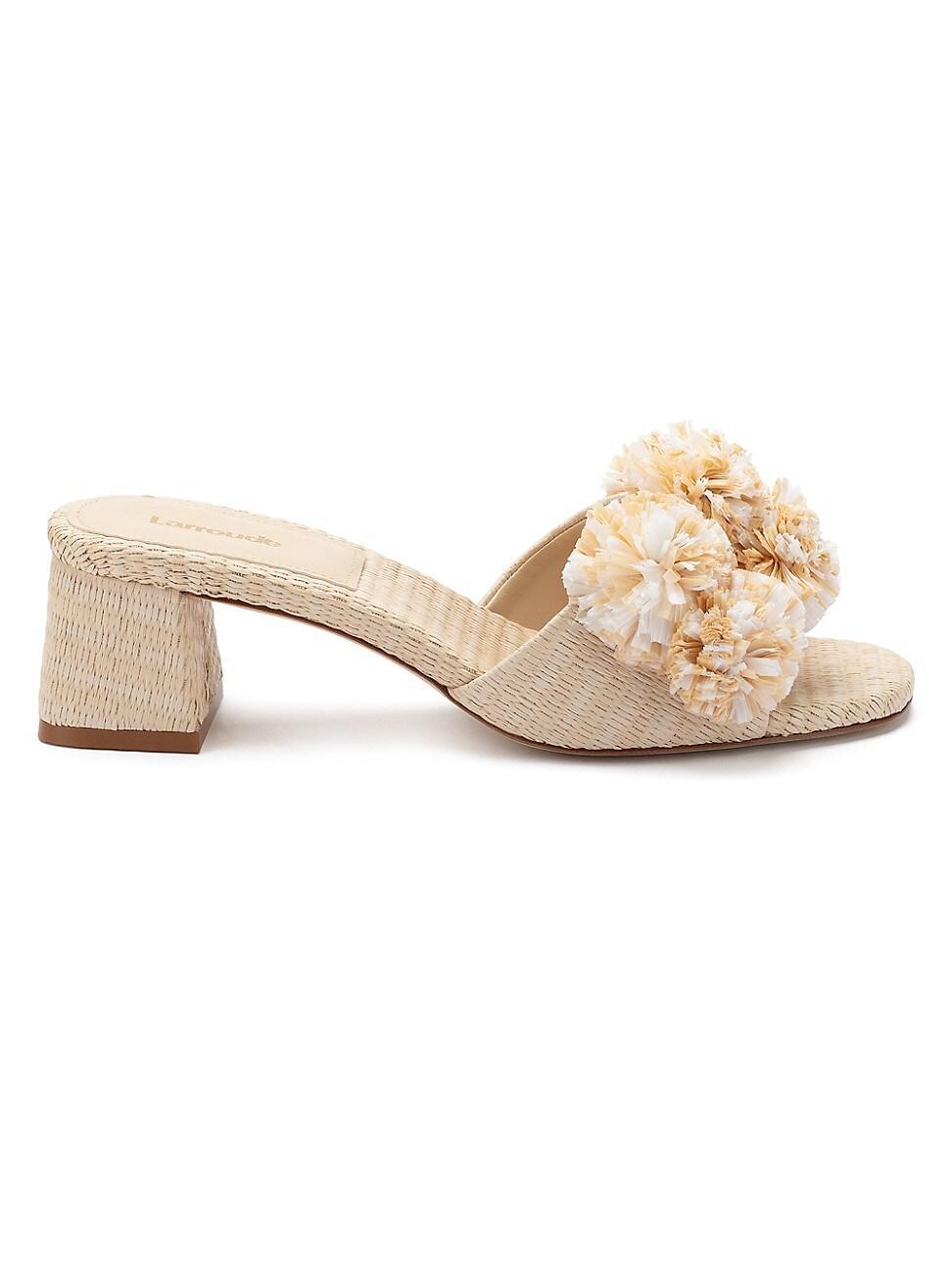 Womens Brigitte 45MM Raffia Mules Product Image