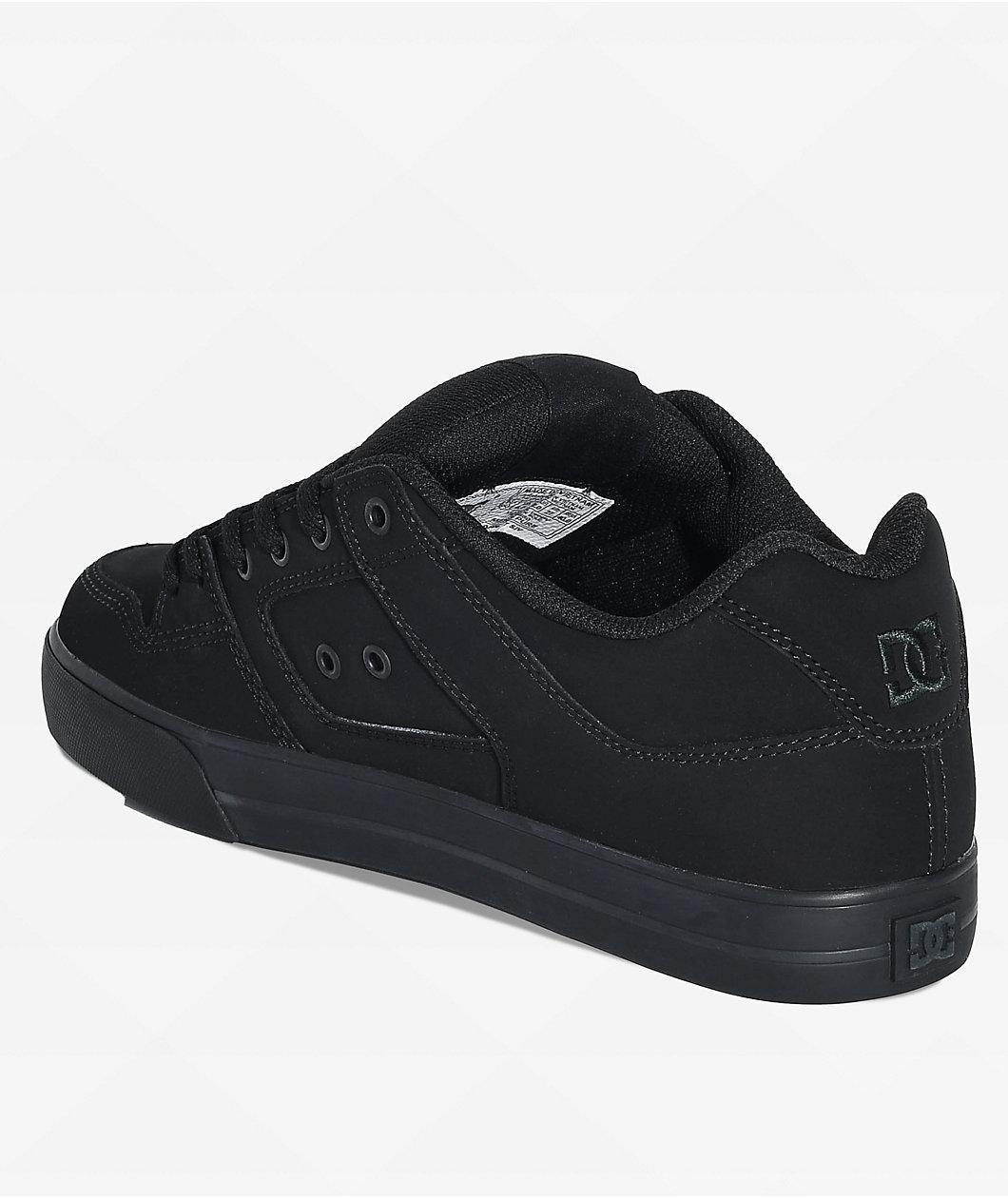 DC Pure Black & Pirate Black Skate Shoes Product Image