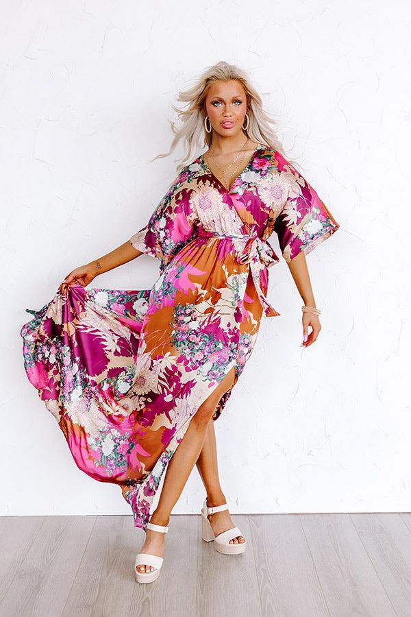 Caught Up In Love Satin Maxi Product Image