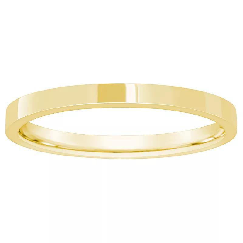 Alyson Layne 10k Gold Flat Comfort Fit Wedding Band, Womens Product Image