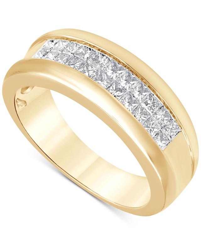 Mens Diamond Princess-Cut Band (1 ct. t.w.) in 10k Gold Product Image