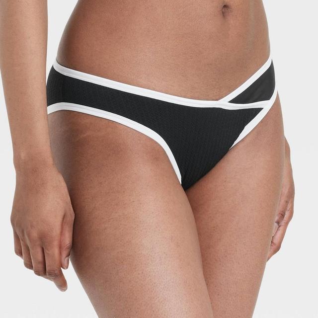 Womens Contrast Trim Cheeky Underwear - Colsie Black Product Image