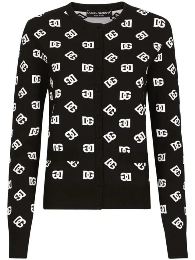 DOLCE & GABBANA Cardigan Mit Dg-logo In Print Product Image