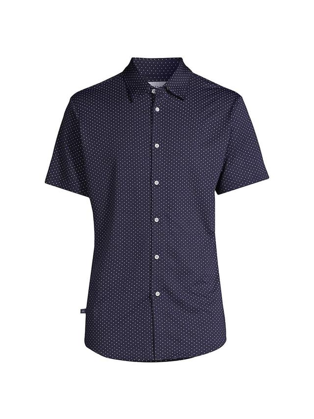 Mens Halyard Polka-Dot Short-Sleeve Knit Shirt Product Image