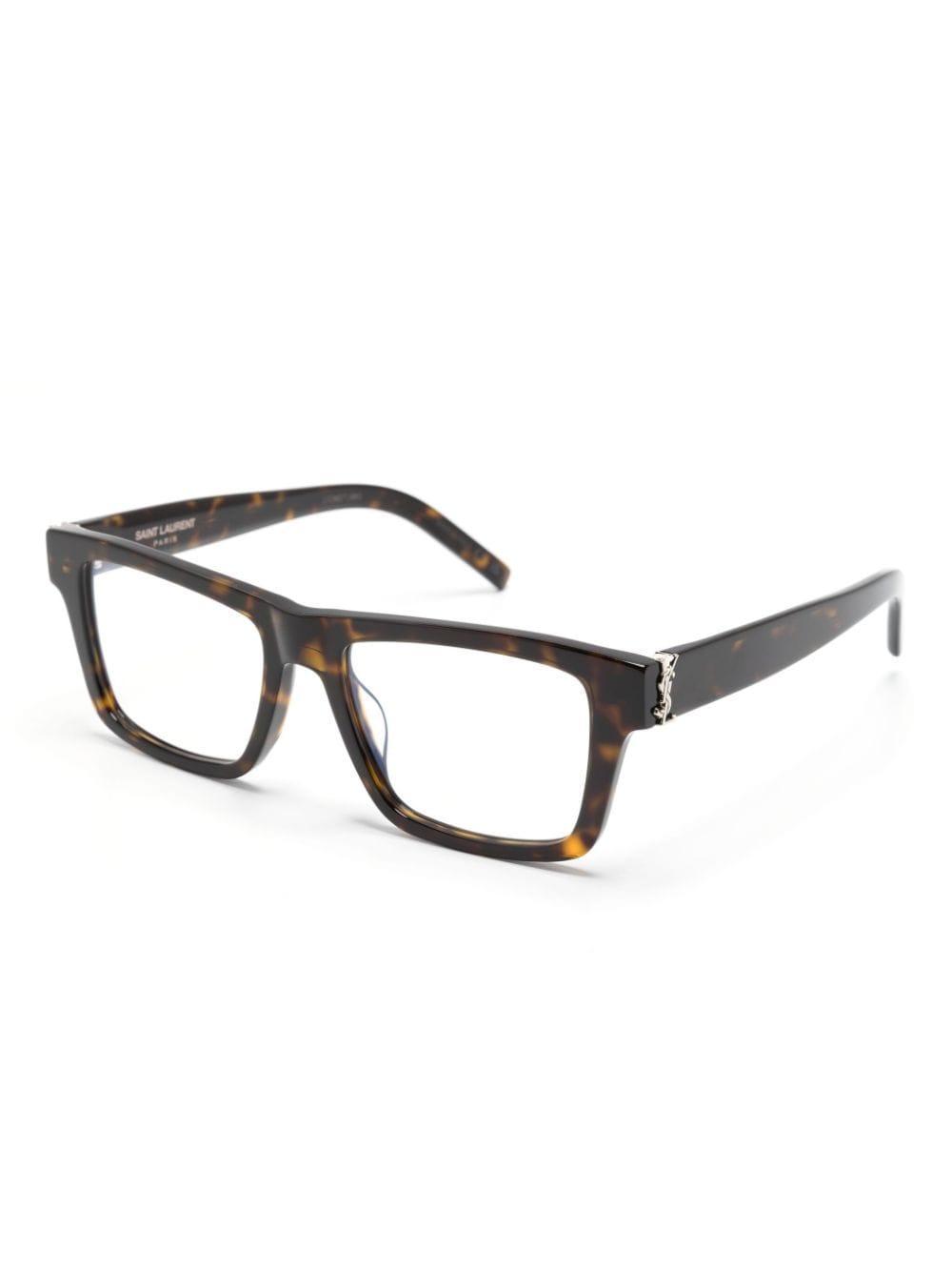 Tortoiseshell Square-frame Glasses In 褐色 Product Image