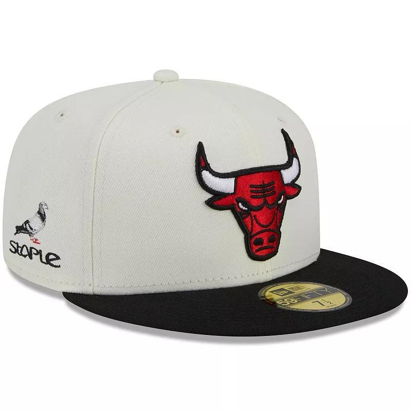 Mens New Era x Staple Cream/Black Chicago Bulls NBA x Staple Two-Tone 59FIFTY Fitted Hat Product Image