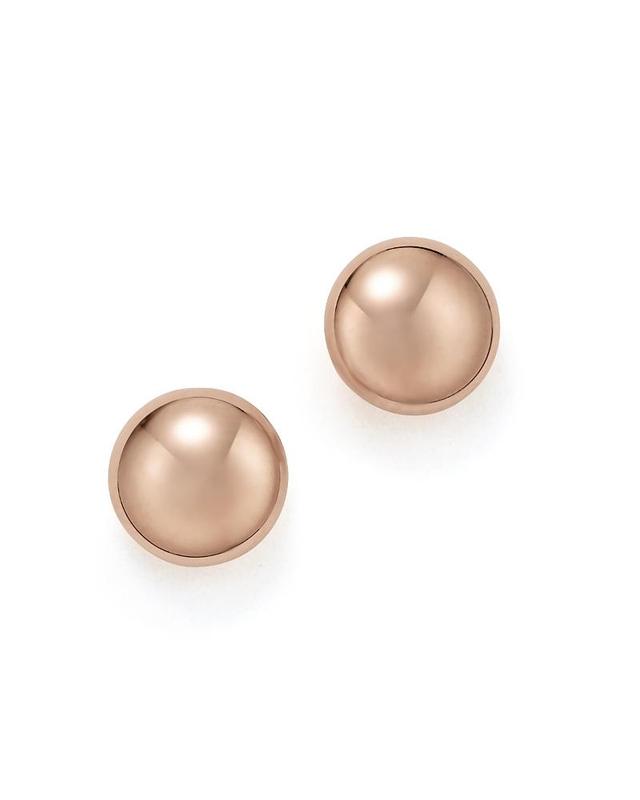 Saks Fifth Avenue Made in Italy Saks Fifth Avenue Women's 14K Rose Gold Ball Stud Earrings  - female - Size: one-size Product Image