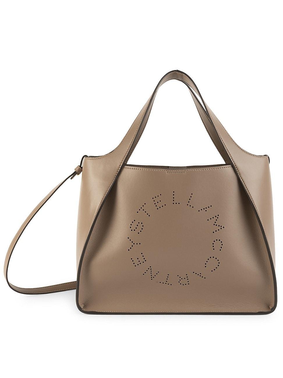 Stella McCartney Perforated Logo Faux Leather Satchel Product Image