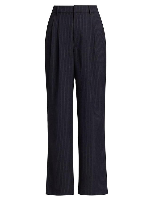 Womens Wilson Pinstripe Pleated Trousers Product Image