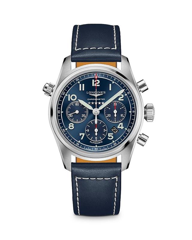 Longines Spirit Automatic Chronograph Leather Strap Watch, 42mm Product Image